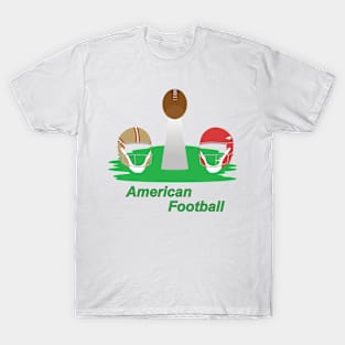 Trophy with american football helmets T-Shirt